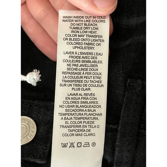 Frame Jeans Le High waisted skinny black size 24 - Picture 8 of 8